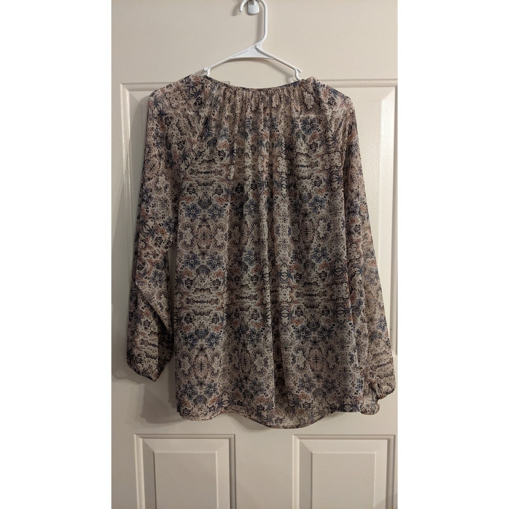 Cabi Sienna Pink Peasant Blouse Sz XS Boho Hippe Cottagecore Fairy Y2K 90s
